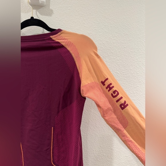 Falke Women’s Ergonomic Sport System Long Sleeve Running Purple Orange Shirt L - Picture 13 of 16
